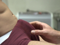 Muscular action and BDSM bang in a threesome