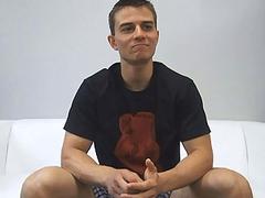 Sexy gay guy needs to stretch with a fat toy before fuck