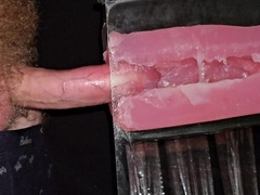 The dude pulverizes the masturbator rock hard and observes the man-lava shoot inwards