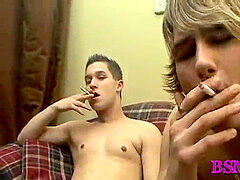 relieved fag taunts his cock