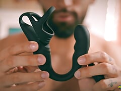 FREE FULL VIDEO Solo Anal Testing HoneyPlayBox CASPION Prostate And Perineum Vibrator And Cock Ring