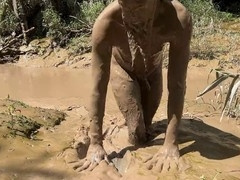 Hairy teddy Takenga Paru shows off his huge dick while getting off