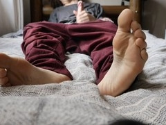 Feet pov jerk off