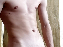 Show abs and cum