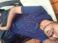 Solo, boy home alone, morning masturbation