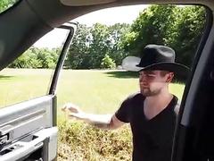 Vander Pulaski and Johnny Snappy screw in the back of a truck