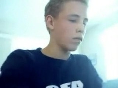 Handsome Blond Boy Masturbating