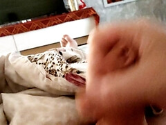 Lying in Bed and Jerking off My Cock Until I Orgasm, It's so Nice