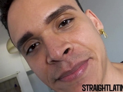 Latino cock sucker cums while riding a big raw one