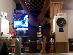 Riding a dildo with my hot ass cunt!