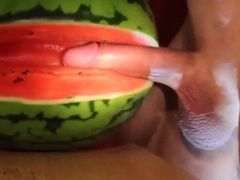 fruit fuck and self swallow - the best comes after cumming 4