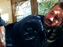 Bruno Max and Dani Robles fucking raw on the sofa