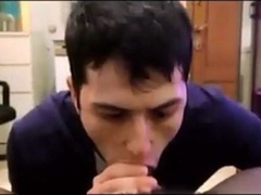 dude enjoys sucking a big black cock 10