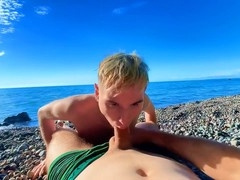 Twink Sucks Big Dick Beach