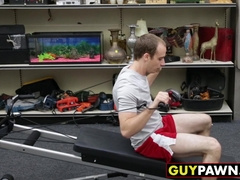 Workout enthusiastic homo exercises in spitroast threesome