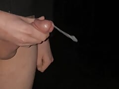 Jerking off and cumming in the 💦 car
