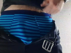 Domineering dude orders imaginary acquaintance to deepthroat beefstick