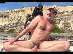 Amateur outdoors, amateur bear, masturbation cum