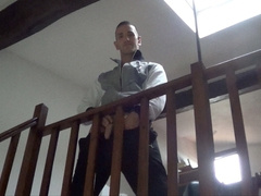 Sporty dude welcomes his friend over for some real cam sex