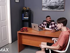 Hairy Stepdad Barebacks His Stepson To Do His Chores