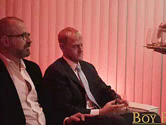 BoyForSale - Young man's hole sampled and stretched by group of strung up dudes