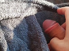 Master Ramon strokes his divine cock in the pool, you can suck!
