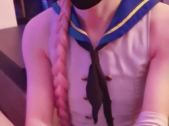 Femboy Beauty Inhales and Masturbates Lad Jizz-shotgun