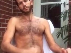 Str8 men jerk off in front yard 8