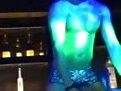 Sexy guy dancing on gay club