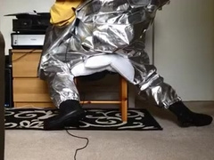 Hump & Stroke in Hazmat Costume with Aluminized Overcover