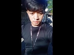 Asia Teen Guy Big Cum on the Cemetery