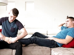 Kinky couch fuck scene starring Connor Halsted and Spencer Laval