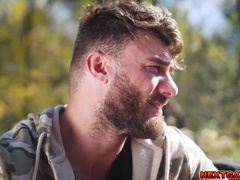 Edward Terrant Rescued by William Glue Forest ORAL JOB and Bum sex