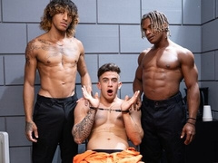 Nightstick, then dick (Adrian Hart, Trevor Brooks, Augie Ryder)