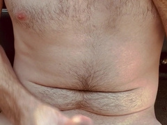 Masturbating off outside smoking with cum-shot