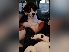 Voz Gets A Pawjob In The Car From His Horny Furry Step Bro