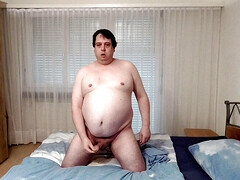 Kneeling in the bedroom