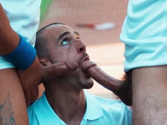 Court fuck with outdoor spit roasting... and tennis