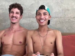 YOUNG STUD LOST IN THE GAME AND HAD TO SIT ON A 25CM AMPLE BONER