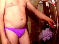 Sexy crossdresser, swimsuit cum, amateur crossdresser