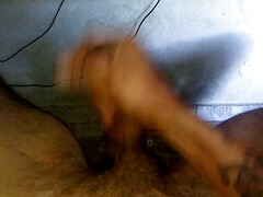 Masturbating and cumming in the bathroom