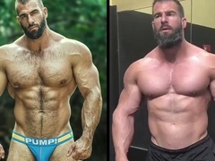 Muscle-men, gay-masturbation, muscle