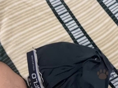 Moaming Milking off in Guest Room and Nutting on the Lingerie