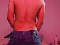Colombian naked in his room