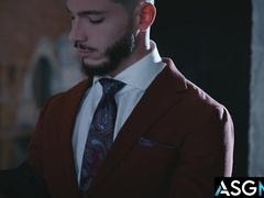 ASGMAX - Muscle Jock Takes & Gives Giant Wood in Mafia Spin Screw Ritual