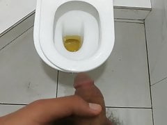 TEEN BOY PEEING IN TOILET