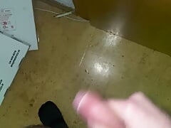 Young boy after long edging big Cumshot