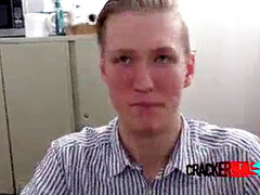 ash-blonde cracker gets his facehole and asshole stuffed by audition director