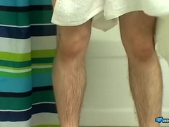 UndieTwinks: Bryce Corbin gets steamy and raw in the bathroom while stroking rock-hard