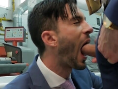 Andy Star and Dario Beck having sex in the laundromat